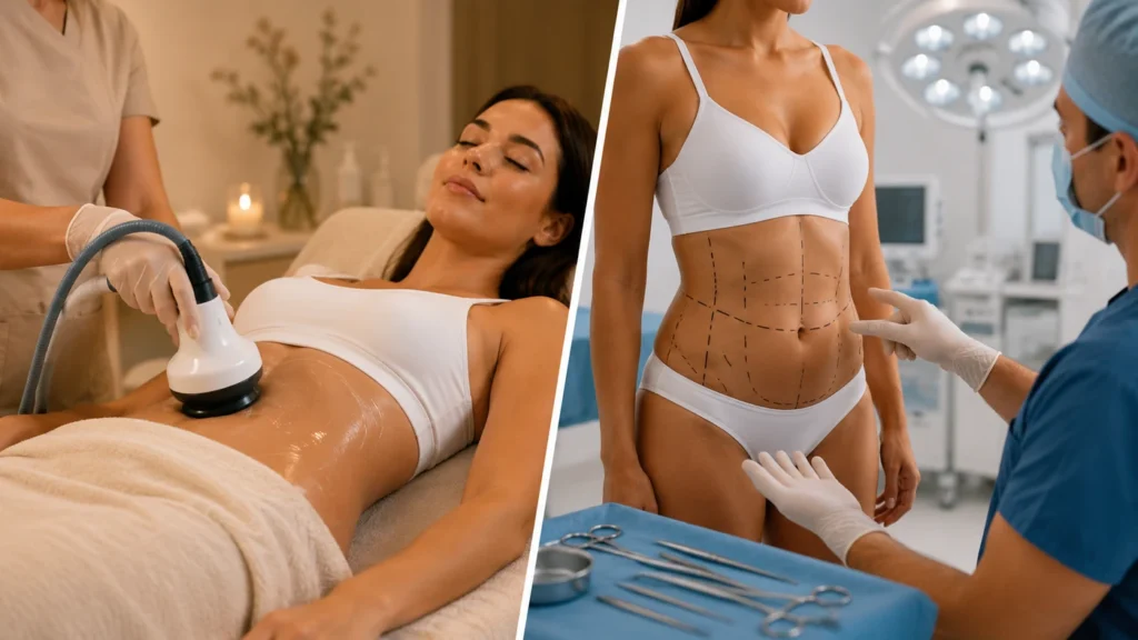 Ultrasonic Cavitation vs. Liposuction: Which Body Sculpting Path is Right for You?